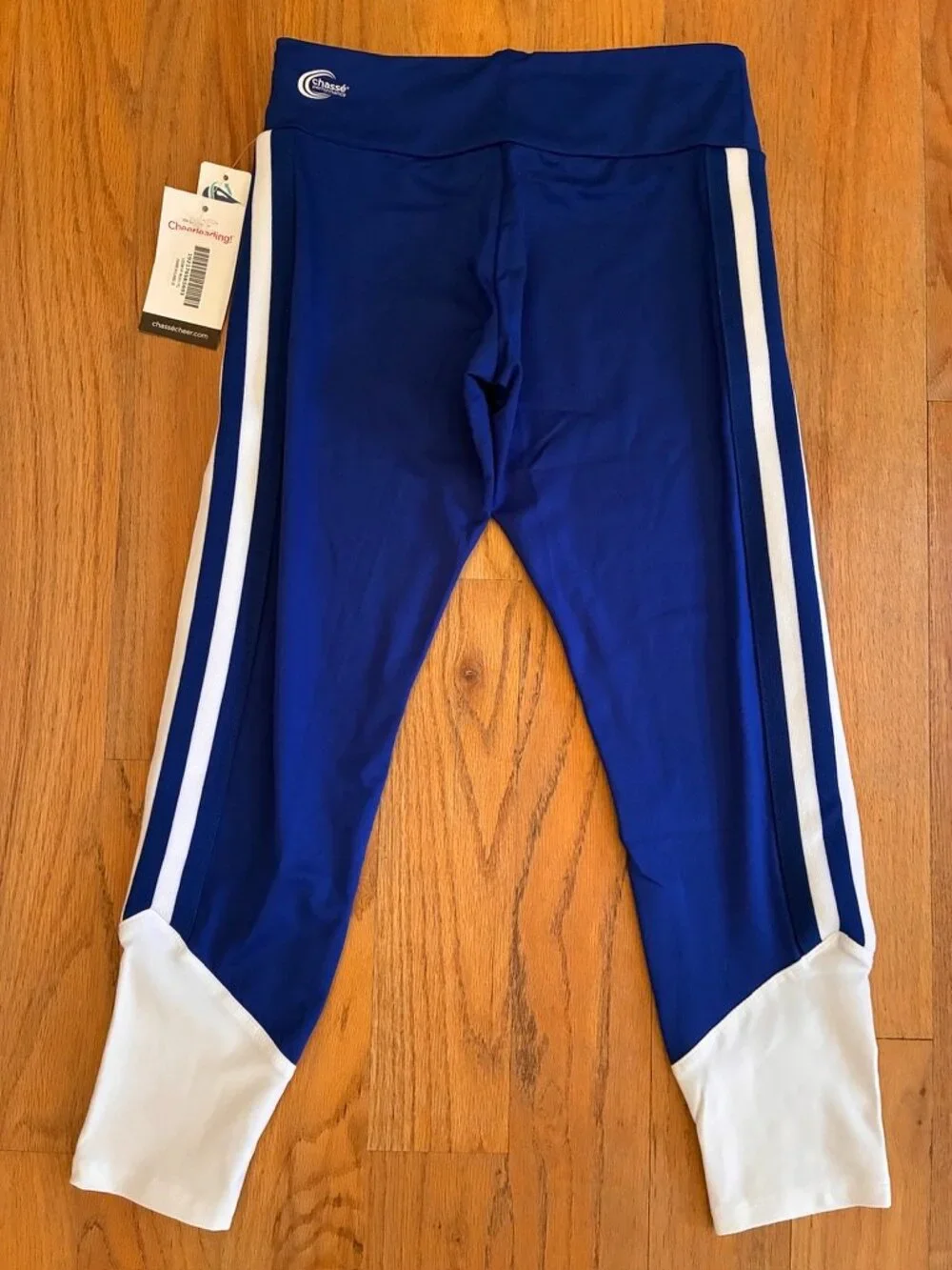 NWT Chasse Girls Black Cheer Leggings Youth Large